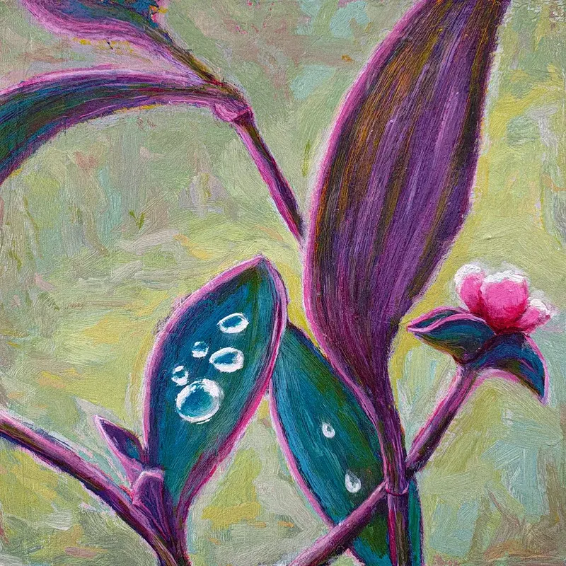 Verde, verde, magenta, violeta