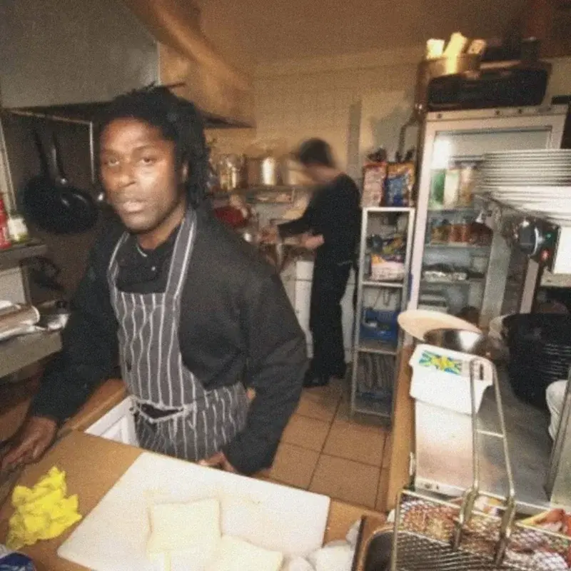 the kitchen