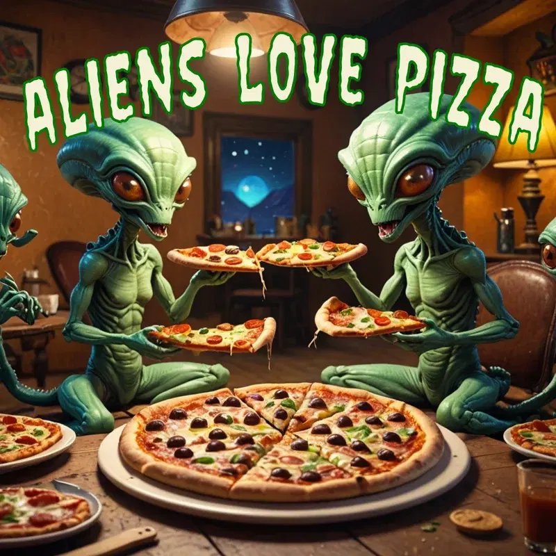 Aliens Love Pizza