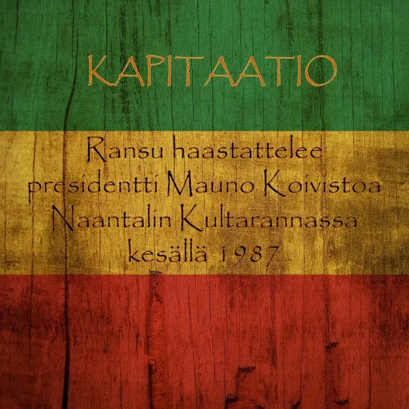 Ransu haastattelee presidentti Mauno Koivistoa Naantalin Kultarannassa kesällä 1987