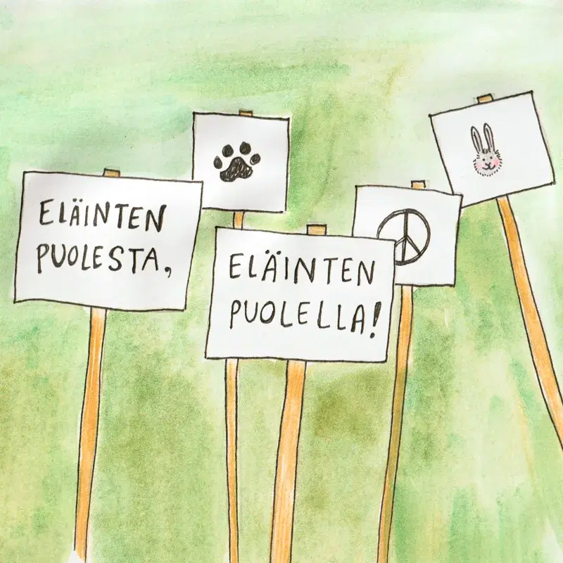 Eläinten puolesta, eläinten puolella