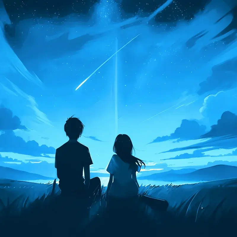 our place under night sky