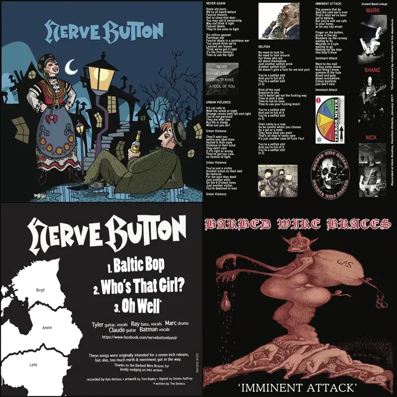 Nerve Button / Barbed Wire Braces Split