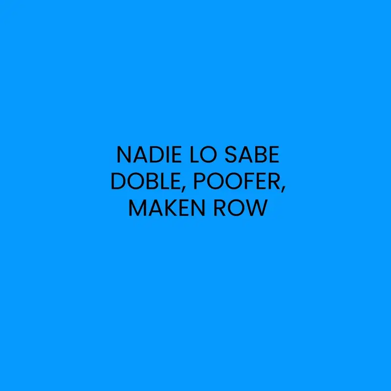 Nadie lo sabe