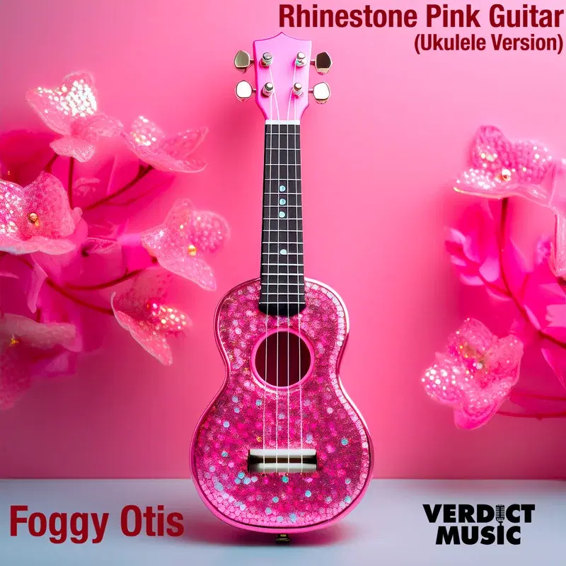 Rhinestone Pink Guitar