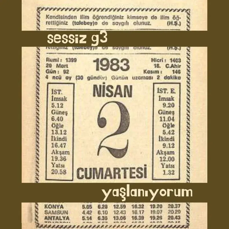 Yaşlanıyorum