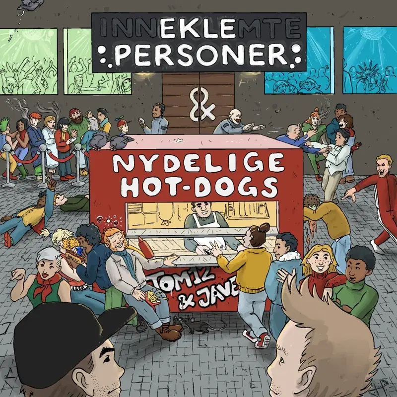 Ekle personer og nydelige hot-dogs