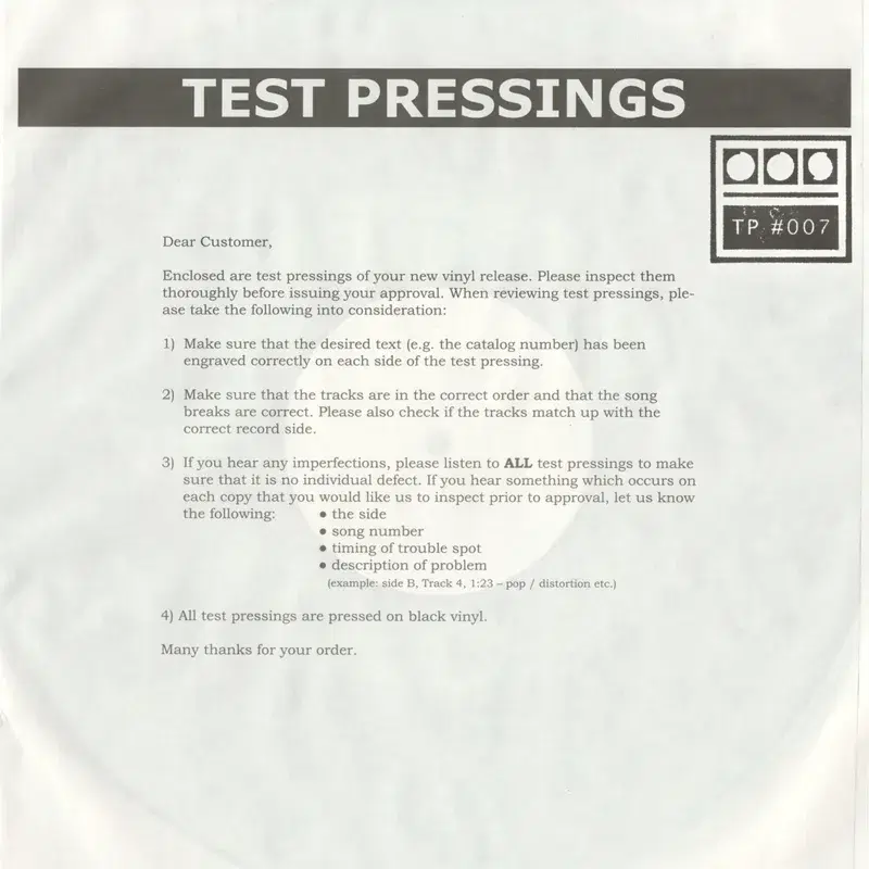 Testpressing#007