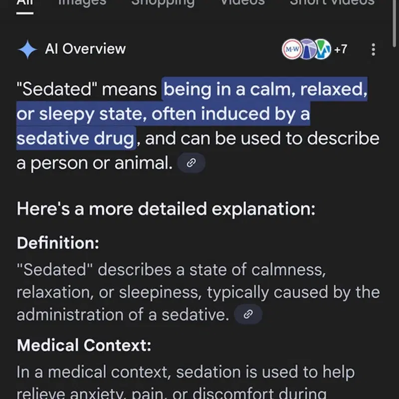 Sedated