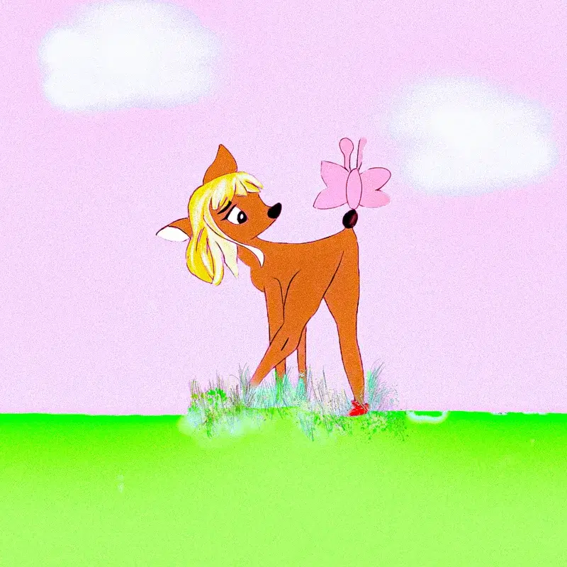 "Look, Maw! A baby deer!"