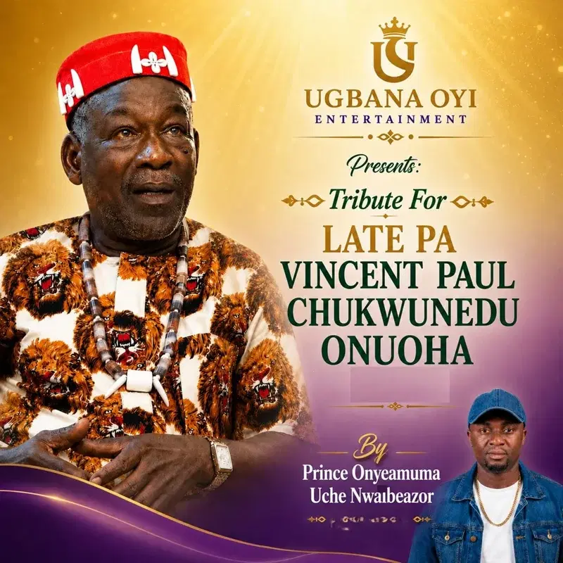 Tribute for Late Pa Paul Vincent Chukwunedu Onuoha